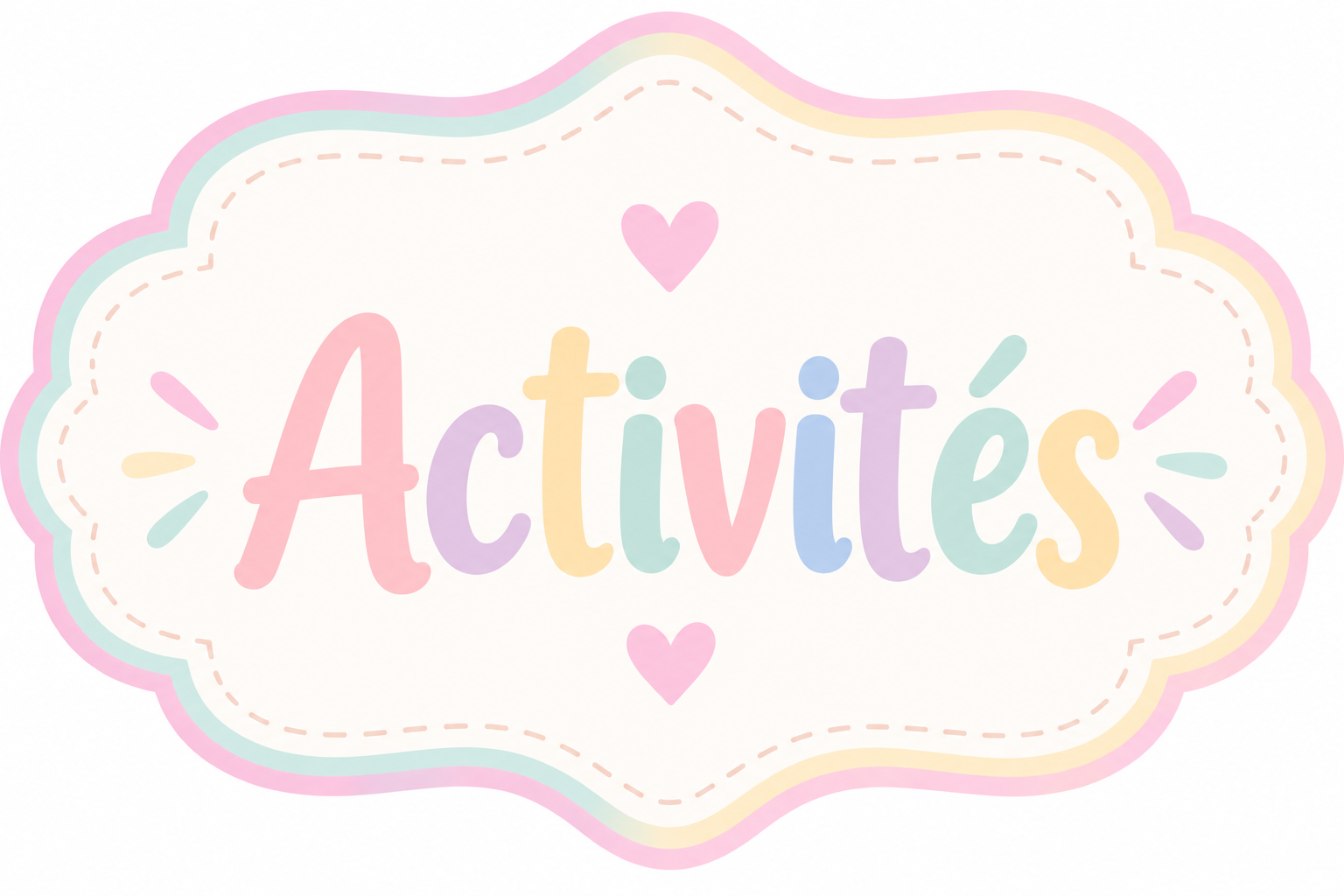 Étiquette pastel « activités »