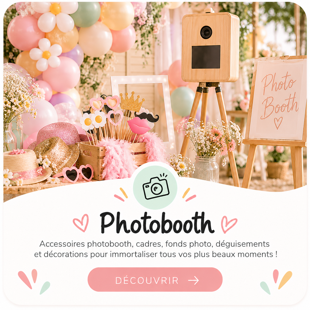 photobooth pastel accessoires festifs